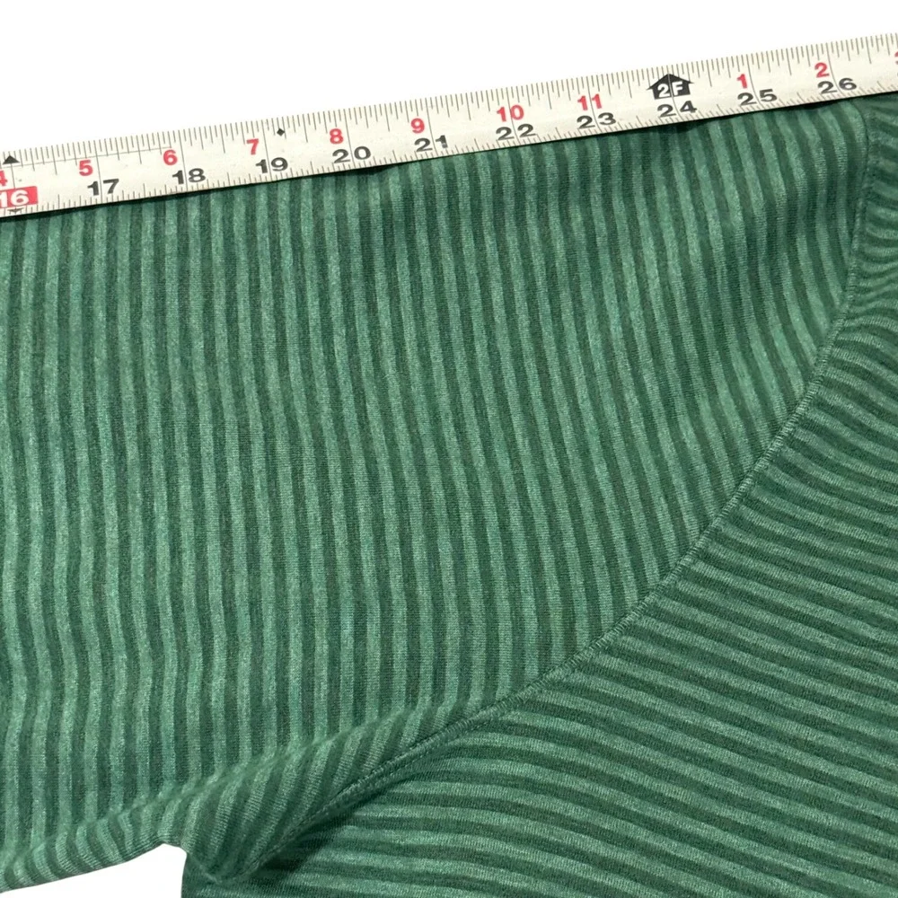 Polo Ralph Lauren Mens XXL Green Striped Quarter Zip Pullover Cotton‎ Blend